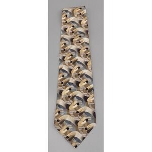 Martin Wong Screenplay 100% Silk Tie 57 Inches Abstract Design USA Necktie